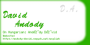 david andody business card